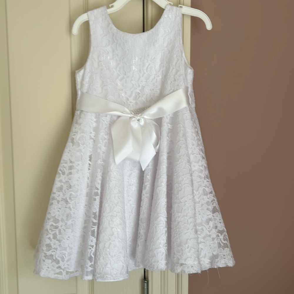Special occasion white size 4 girls dress